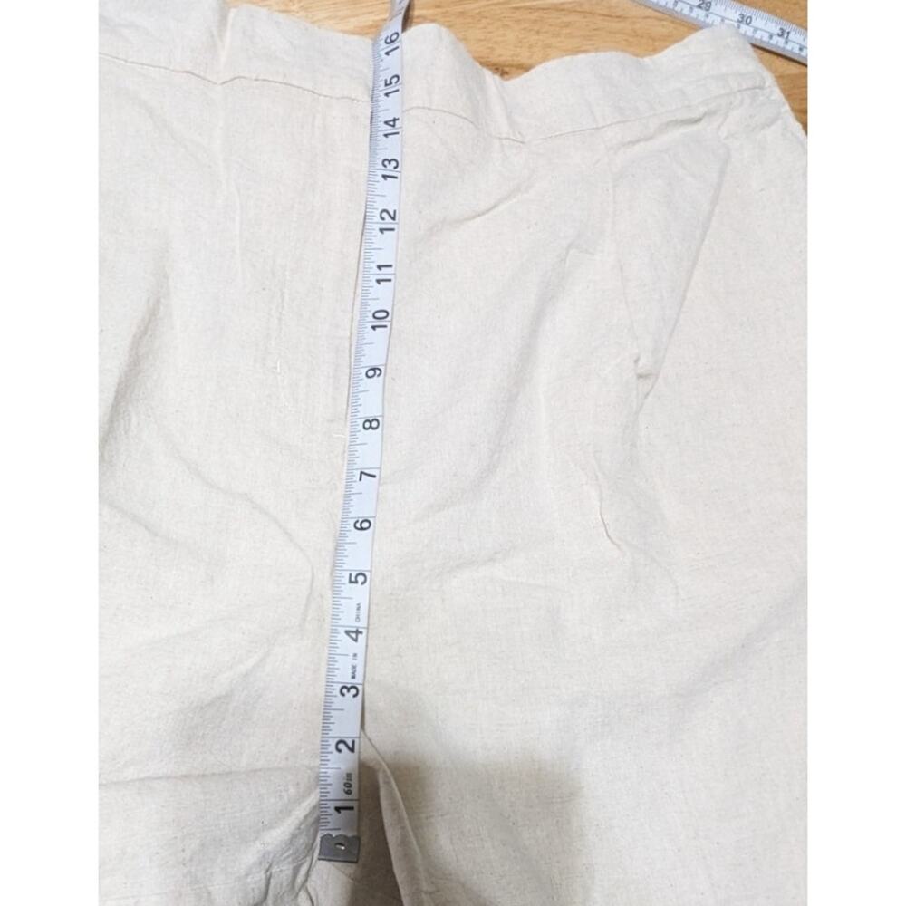 City Chic Sicilian Beige Linen Cotton Pocket Shorts Womens Trendy Plus Size 18 - Picture 3 of 13